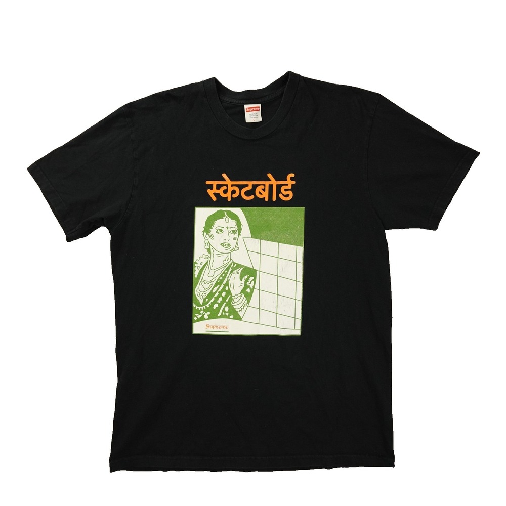 Supreme Bombay Tee Shirt Mens Large Black FW18 Skateboard Graphic Made in USA